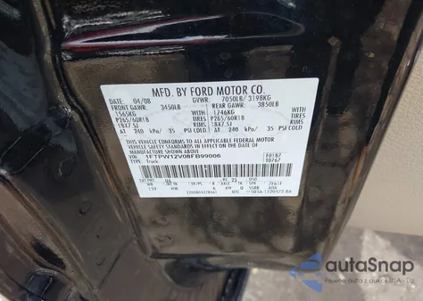 2008 Ford F-150 60Th Anniversary/Fx2/King Ranch/Lariat/Xlt from USA, damaged, VIN 1FTPW12V08FB99006